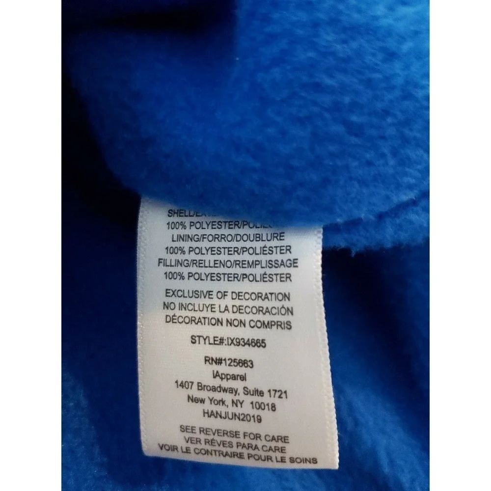 Xtreme Boys Puffer Hooded‎ Jacket Size Large black & Blue